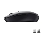 Havit MS50WB Dual Mode Wireless Mouse Price in BD - Top view of Havit MS50WB dual-mode Bluetooth and 2.4GHz wireless mouse in matte black finish