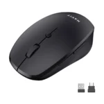 Havit MS50WB Dual Mode Wireless Mouse Price in BD - Top view of Havit MS50WB dual-mode Bluetooth and 2.4GHz wireless mouse in matte black finish