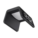 Havit W320 15W Wireless Charger with Alarm Clock Price in BD - Front view of black Havit W320 15W wireless charging station with digital clock and RGB light