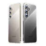 UGREEN 65333 CA179 crystal clear protective case for Samsung Galaxy S25 showcasing its slim fit, anti-yellowing finish, and shockproof design