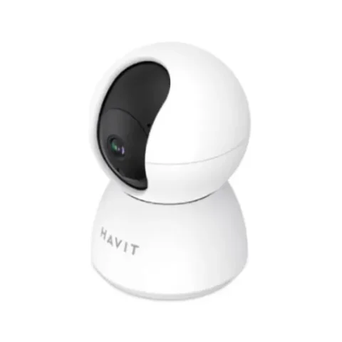 Havit IPC20 2MP Portable WiFi Camera Price in BD - Front view of white compact Havit IPC20 2MP smart WiFi security camera
