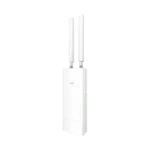 Cudy LT400 Outdoor 300Mbps 4G WiFi Router showing slim white weatherproof casing with two detachable external antennas