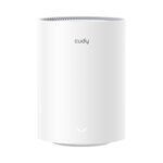 Cudy M1800 AX1800 Dual-Band Wi-Fi 6 Whole Home Mesh Router 3-pack showing three clean white cylindrical units designed for seamless network coverage