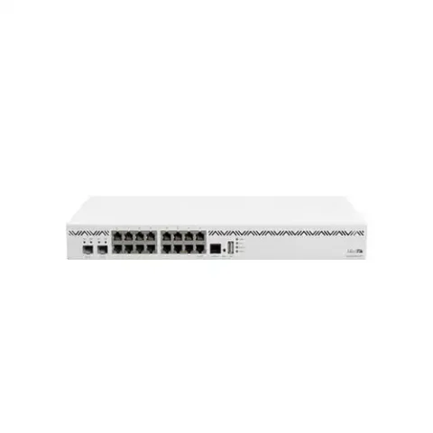 MikroTik CCR2004-16G-2S+ Cloud Core Router Price in BD - 1U white rackmount core router with 16 gigabit ports and dual 10G SFP+ cages