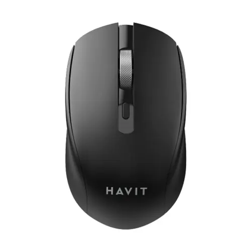 Havit MS51WB Dual Mode Wireless Mouse Price in BD - Top angled view of Havit MS51WB dual-mode Bluetooth and 2.4GHz wireless optical mouse