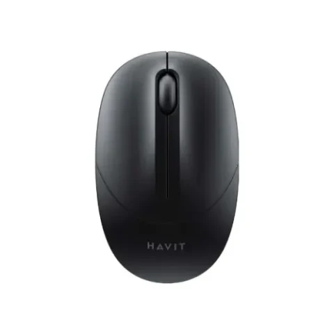 Havit MS54GT Wireless Mouse Price in BD - Top layout view of Havit MS54GT 2.4GHz wireless optical mouse with USB nano receiver
