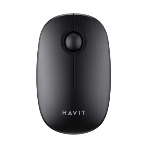 Havit MS57GT Wireless Mouse Price in BD - Top angled view of Havit MS57GT 2.4GHz wireless optical mouse with USB nano receiver