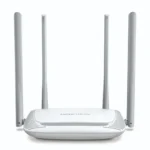 Mercusys MW325R 300Mbps Wi-Fi Router in white design featuring four external high-gain antennas and ethernet ports