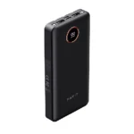 Havit PB74 10000mAh Power Bank Price in BD - Front view of black compact 10000mAh portable charger with LED power status indicators