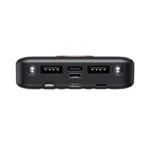 Havit PB74 10000mAh Power Bank Price in BD - Front view of black compact 10000mAh portable charger with LED power status indicators