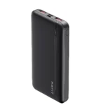Havit PB90 10000mAh Power Bank Price in BD - Front view of black compact 10000mAh portable charger with LED power indicators