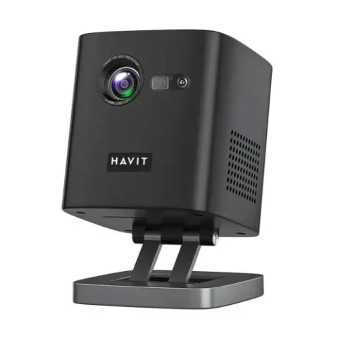 Havit PJ218 Pro 180 ANSI Lumens FHD Projector Price in BD - Front view of sleek compact Havit PJ218 Pro Full HD Wi-Fi projector
