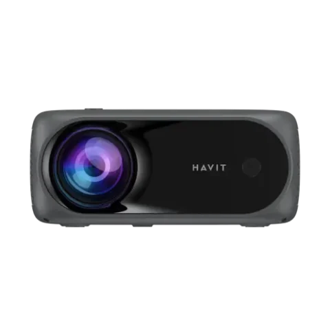 Havit PJ221 Smart Projector Price in BD - Front view of sleek black Havit PJ221 Android smart projector