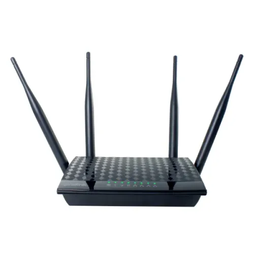 Prolink PRC3801 AC1200 Dual Band Gigabit Router Price in BD - Black dual-band wireless router with 4 high-gain external antennas and full gigabit ports