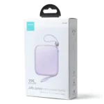 Joyroom JR-L002 Jelly Series 10000mAh Fast Charging Power Bank enclosed within its official white retail packaging box showcasing its mini form factor, integrated Type-C cable loop handle, and 22.5W branding logos
