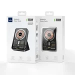 WiWU JC-21 22.5W 10000mAh Transparent Magnetic Power Bank retail packaging box showing the black and silver versions with visible internal magnetic coils and copper circuits