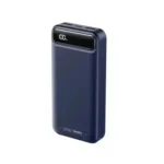 Remax RPP-521 Chinen Series 20000mAh Power Bank available in sleek dark navy blue and clean white variants showing its crisp digital LED percentage mirror display on the front face