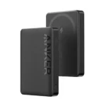 Anker 334 MagGo PowerCore 10000 mAh Magnetic Wireless Power Bank in matte finish showing its slim pocket profile, alignment ring, and USB-C port layout