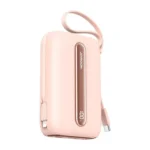 Joyroom JR-L012 Plus Power Bank premium high capacity heavy duty 20000mAh portable 22.5W fast charging smartphone external backup block battery showing clean Pastel Purple housing body layout with mirror display view]