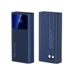 Remax RPP-535 Power Bank premium high capacity heavy duty 20000mAh portable 22.5W fast charging smartphone external backup block battery showing clean Navy Blue housing body layout with digital display view]