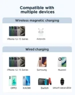 Joyroom JR-PBM01 Power Bank premium high capacity heavy duty 10000mAh portable 20W fast charging magnetic wireless external backup block battery showing clean Dark Gray housing body layout with loop cable view]