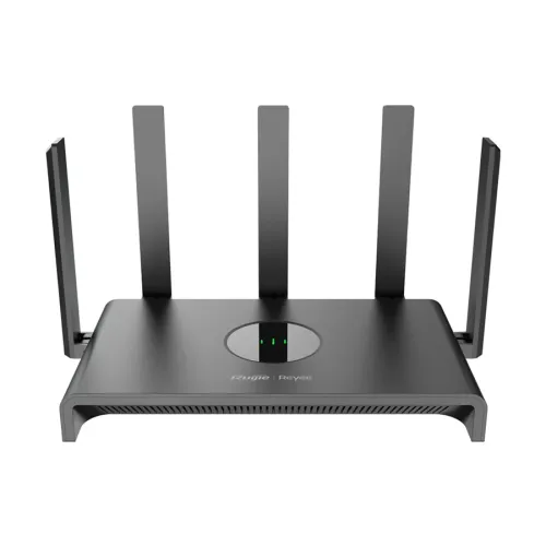 Ruijie RG-EW1300G 1300M Dual-Band Gigabit WiFi Router Price in BD - Black dual-band router with 5 external antennas and gigabit ethernet ports