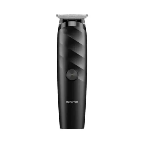 smart-trimmer-home-011-500x500 oraimo SmartTrimmer Cordless Powerful Electric Trimmer in sleek matte black showing its modern textured ergonomic handle grip and stainless steel blade head assembly