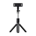 Havit ST7033 Bluetooth Selfie Stick Tripod Price in BD - Front view of sleek black Havit ST7033 Bluetooth selfie stick tripod with remote shutter