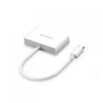 UGREEN MM123 (30843) USB Type-C to HDMI + VGA Dual Display Converter - White - Image 3