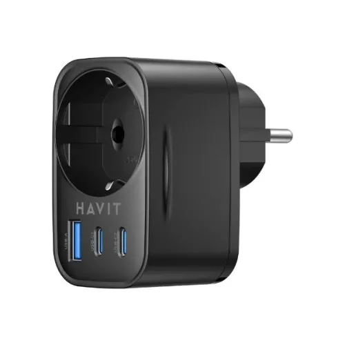 Havit UC142 30W 4-in-1 Charger Adapter Price in BD - Front view of white Havit UC142 30W 4-in-1 fast charger adapter