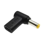 UGREEN 35067 DC Connector for Acer Laptops showing its female USB-C input end, premium dark grey casing finish, and the 5.5 by 1.7mm round male barrel DC power plug on a clean white background
