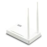 Netis WF2419E 300Mbps Wireless N Router Price in BD - Compact white single-band router design with two external antennas.