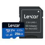Lexar High-Performance 633x 256GB MicroSDXC UHS-I Memory Card with Adapter LSDMI256BB633A