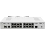 Mikrotik CCR2004-16G-2S+PC Passive Cooling Cloud Core Router Price in BD - White Mikrotik CCR2004-16G-2S+PC router with passive cooling heat sink and 16 gigabit ethernet ports.