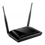 D-Link DSL-2750U N300 ADSL2+ Modem Router Price in BD - Black D-Link DSL-2750U modem router with two external antennas.