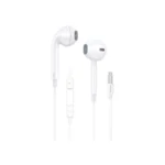 Foneng T15 Half-In-Ear Heavy Bass 3.5mm Wired Earphone White Original