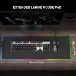 Havit MP901-PRO RGB Gaming Mouse Pad Price in BD - Top view of Havit MP901-PRO RGB lighting gaming mouse pad on desk