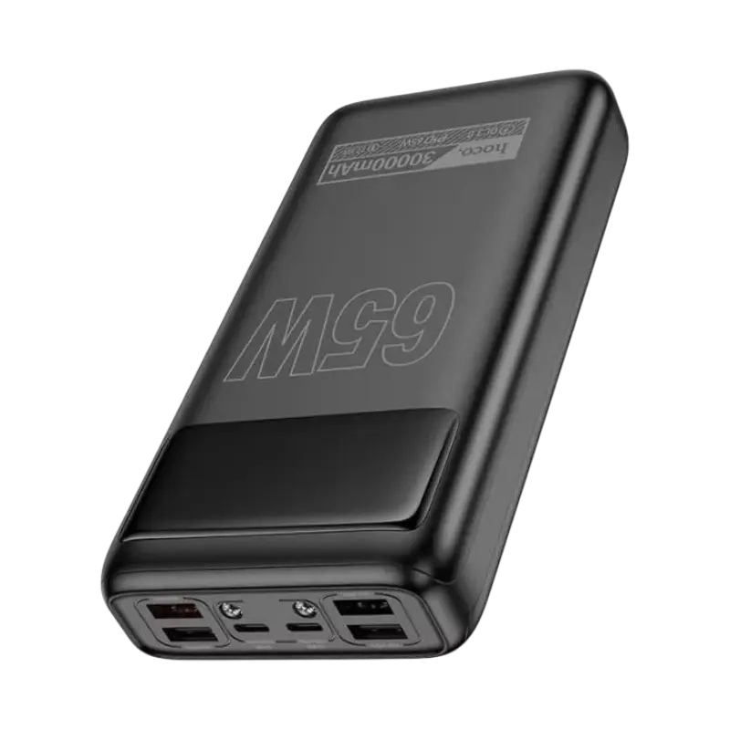 Hoco DB81 Apollo 65W 30000mAh Power Bank Price in Bangladesh - Laptop-grade fast portable charger with digital display and triple ports
