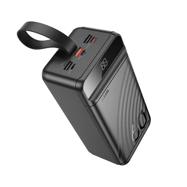 HOCO J123C Element 60000mAh Power Bank Price in Bangladesh - Massive high-capacity portable charger with digital display and LED lamp