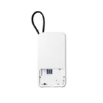 OLAX M200 GOMATE SIM Supported 4G Pocket Wi-Fi Router with Power Bank Price in BD - Portable white 4G LTE hotspot featuring a smart LCD display and power bank functionality