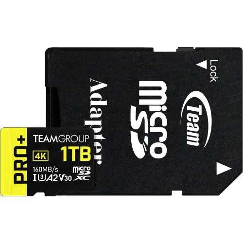 TEAM A2 PRO+ 1TB MicroSDXC UHS-I U3 V30 Memory Card with Adapter
