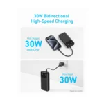 Anker Powercore 30W 20000mAh Portable Power Bank With USB C Cable- Black - Image 3