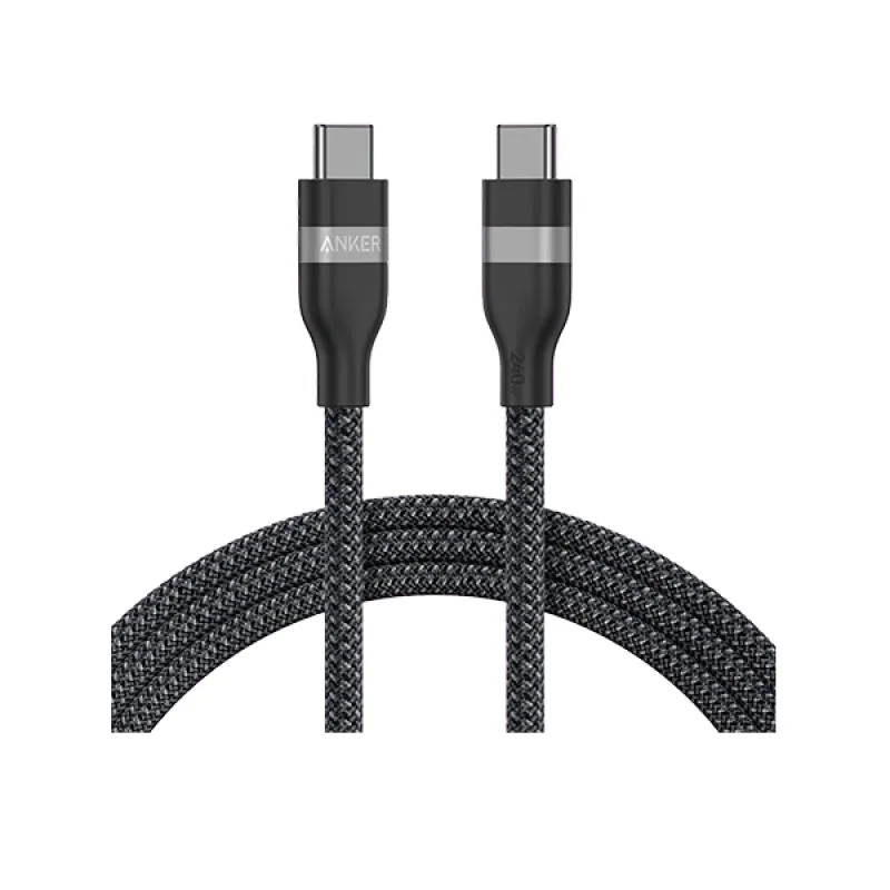 Anker 240W Upcycled-Braided USB-C to USB-C Cable 3ft - Black