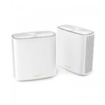 ASUS ZenWiFi XD6 AX5400 Dual-Band Mesh Router (2-Pack) Price in BD - Sleek white compact mesh router design.