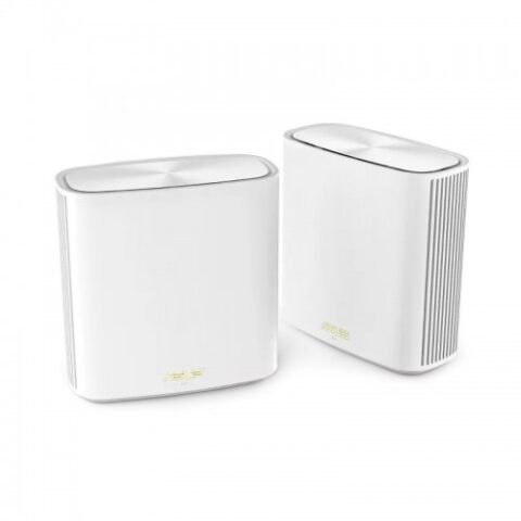 ASUS ZenWiFi XD6 AX5400 Dual-Band Mesh Router (2-Pack) Price in BD - Sleek white compact mesh router design.