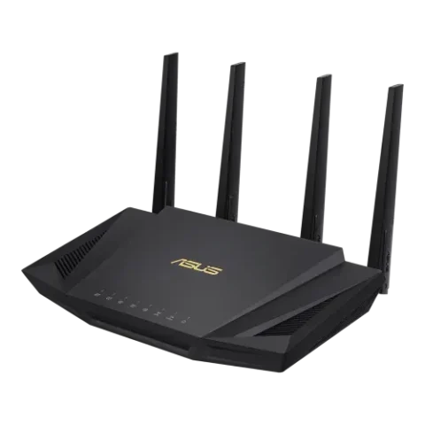 ASUS RT-AX58U AX3000 Dual Band WiFi 6 Router Price in BD - ASUS RT-AX58U Wi-Fi 6 router with 4 external antennas.