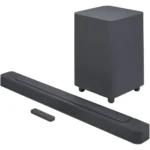 JBL Bar 500MK2 750W 5.1-Channel Soundbar with Dolby Atmos Speaker Price in BD - Premium black soundbar system with large wireless subwoofer.