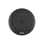 BOYA Blobby USB Conference Microphone With Wireless Charger Price in BD - Compact black round boundary microphone with wireless charging surface.