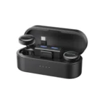 Boya BOYALINK 3 AI-Powered Button Wireless Microphone System Price in BD - Boya BOYALINK 3 button-sized transmitters, receiver adapters, and charging case.