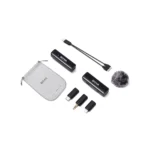 Boya BOYALINK A1 All-In-One Design Wireless Microphone System Price in BD - Black clip-on transmitter and modular receiver with multiple connectors.